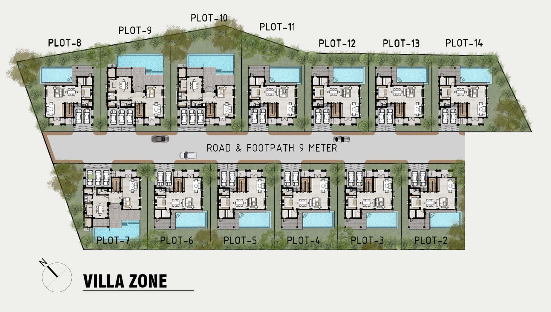Master Plan Villa Zone